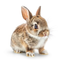 cute rabbit on white background