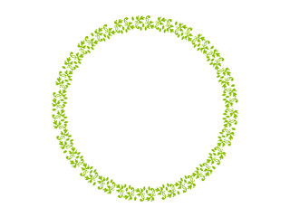 Elegant floral circle frames with hand drawn silhouettes of branches and leaves. Vector flower wreaths for labels, wedding invitation. Round circle ellipse shape border frame