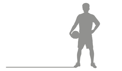Soccer player, soccer player black white. Soccer player silhouette.	