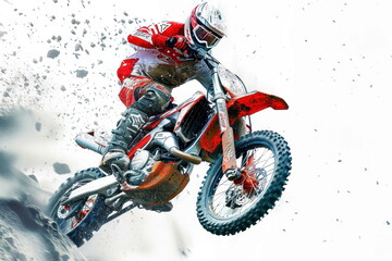 Dirt bike rider, Supercross, Sport concept, nice action of motorcycle jump