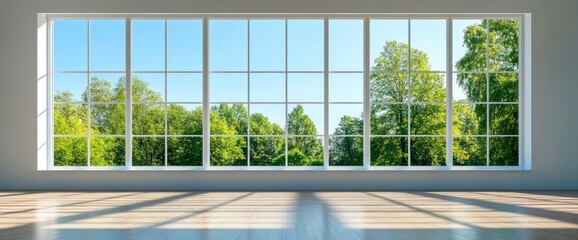 Spacious Empty Room With Large Windows