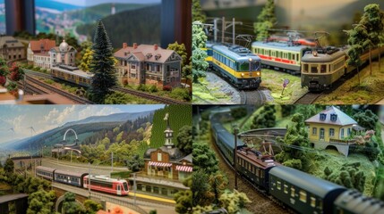 Miniature Model Train Set Landscape.