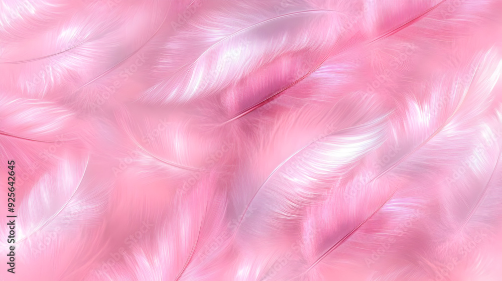 Poster soft pink feathers creating a delicate and dreamy texture.