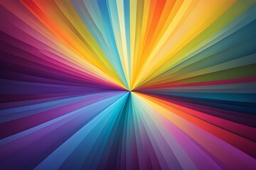 Obraz premium A colorful rainbow with a yellow stripe in the middle