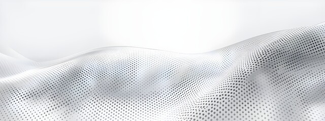 White background with gray dots in the form of curved lines, vector illustration.