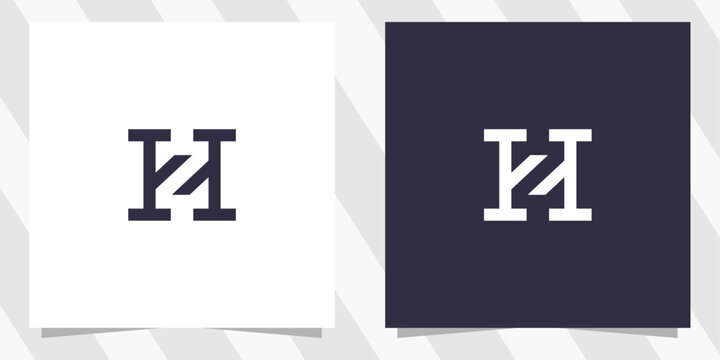 letter hz zh logo design vector