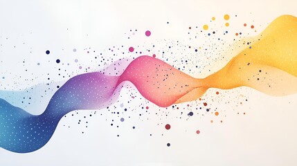 Obraz premium Colorful liquid splash vector backdrop with abstract bubbles