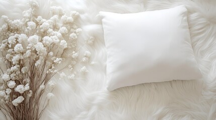 Luxurious white pillows adorn a pristine bed, perfect for hotel-like comfort and minimalist bedroom decor