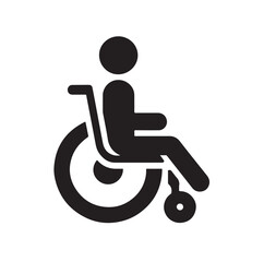 Wheelchairs icon silhouette vector illustration 