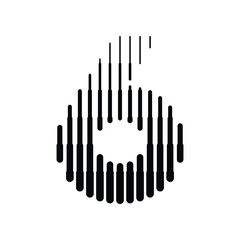 Number 6 with Abstract Line Pattern