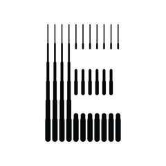 Letter E Logo with Abstract Line Pattern