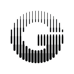 Letter G Logo with Abstract Line Pattern