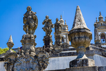 View of the Sanctuary of Bom Jesus do Monte is a Portuguese Catholic shrine in Tenões, outside the city of Braga, in northern Portugal.