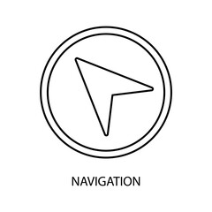 navigation concept line icon. Simple element illustration. navigation concept outline symbol design.