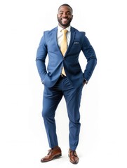 Success business manager in white background