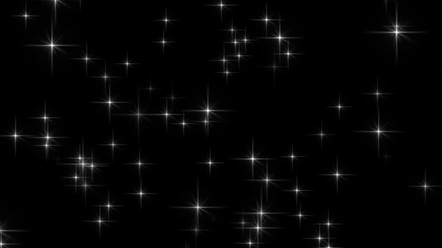 sparkle stars silver background christmas holiday, Colorful blinking stars on black background,
 Beautiful loop flickering falling gold stars particles on black background. falling sparkling stars.