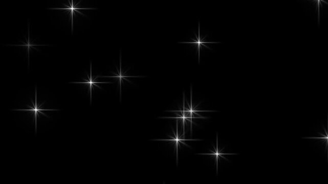 sparkle stars silver background christmas holiday, Colorful blinking stars on black background,
 Beautiful loop flickering falling gold stars particles on black background. falling sparkling stars.