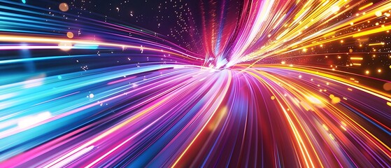 Fototapeta premium Abstract motion background. representing the speed and energy associated with fast internet connections. The colors should be bright and lively, creating an energetic atmosphere that captures attentio