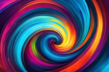 A colorful swirl of colors that is very vibrant and eye-catching