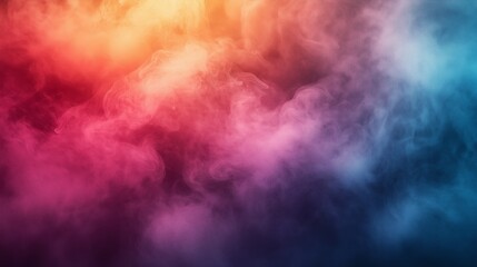 Colorful smoke swirling in a dark background at night creating an abstract atmosphere