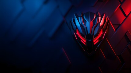 Naklejka premium Bold and edgy gaming logo with a sleek metallic finish, futuristic elements, and strong typography, optimized for clarity on both large and small scales