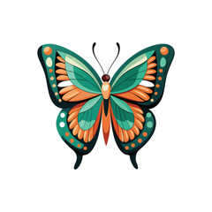 butterfly vector illustration with white background