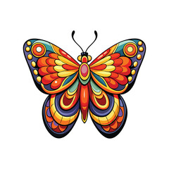 butterfly vector illustration with white background