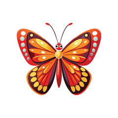 butterfly vector illustration with white background