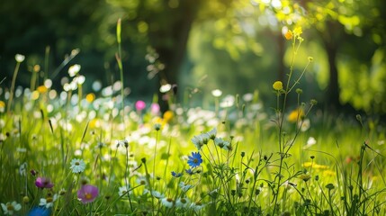 Fototapeta premium Sunlight Through a Meadow