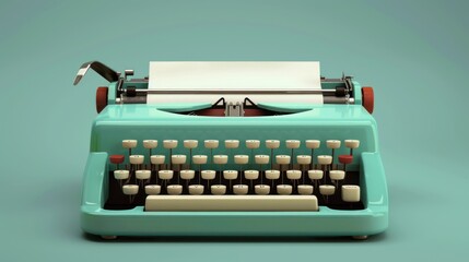 Vintage Typewriter with Blank Paper.