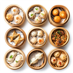 a variety of dim sum