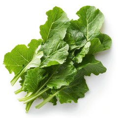 Green leafy vegetable, possibly arugula or another similar herb.