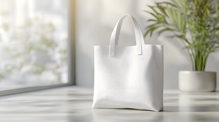white canvas tote bag with minimalist space, for advertising needs, fashion. white canvas tote bag mockup