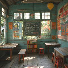 Classroom with Teacher and Engaged Students