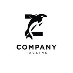 Letter Z Orca Logo icon vector