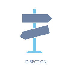 direction concept line icon. Simple element illustration. direction concept outline symbol design.