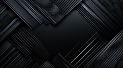 Obraz premium A sleek and modern abstract background featuring layered black lines and textures, perfect for design and artistic projects.
