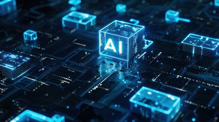 AI Cube on Circuit Board