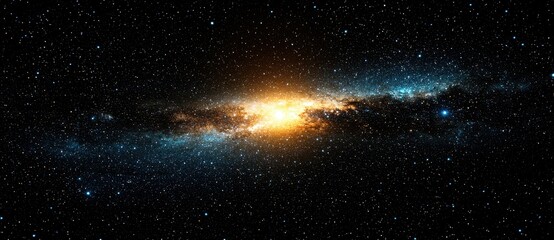 Stunning galaxy in deep space. Bright colors illuminate the cosmic expanse, showcasing the beauty of the universe.