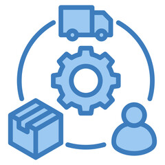 Supply Chain Icon Element For Design