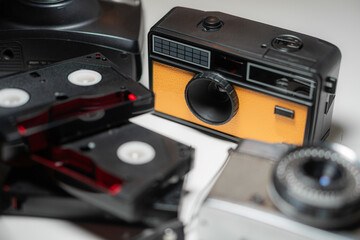 Vintage Cameras and Cassette Tapes Collection