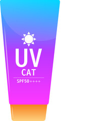 Simple gradient sunscreen icon illustration