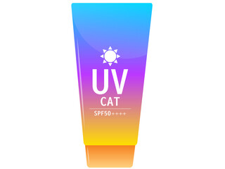 Simple gradient sunscreen icon illustration