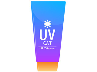 Simple gradient sunscreen icon illustration