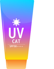 Simple gradient sunscreen icon illustration