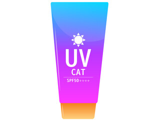Simple gradient sunscreen icon illustration