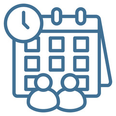 Meeting Schedule Icon Element For Design