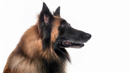 ベルジアン・シェパード・ドッグ・タービュレンのポートレート（Belgian Shepherd Dog Tarvuren portrait on white background）
