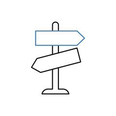 direction concept line icon. Simple element illustration. direction concept outline symbol design.