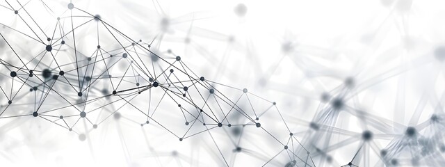 Abstract geometric background with connecting lines and dots.